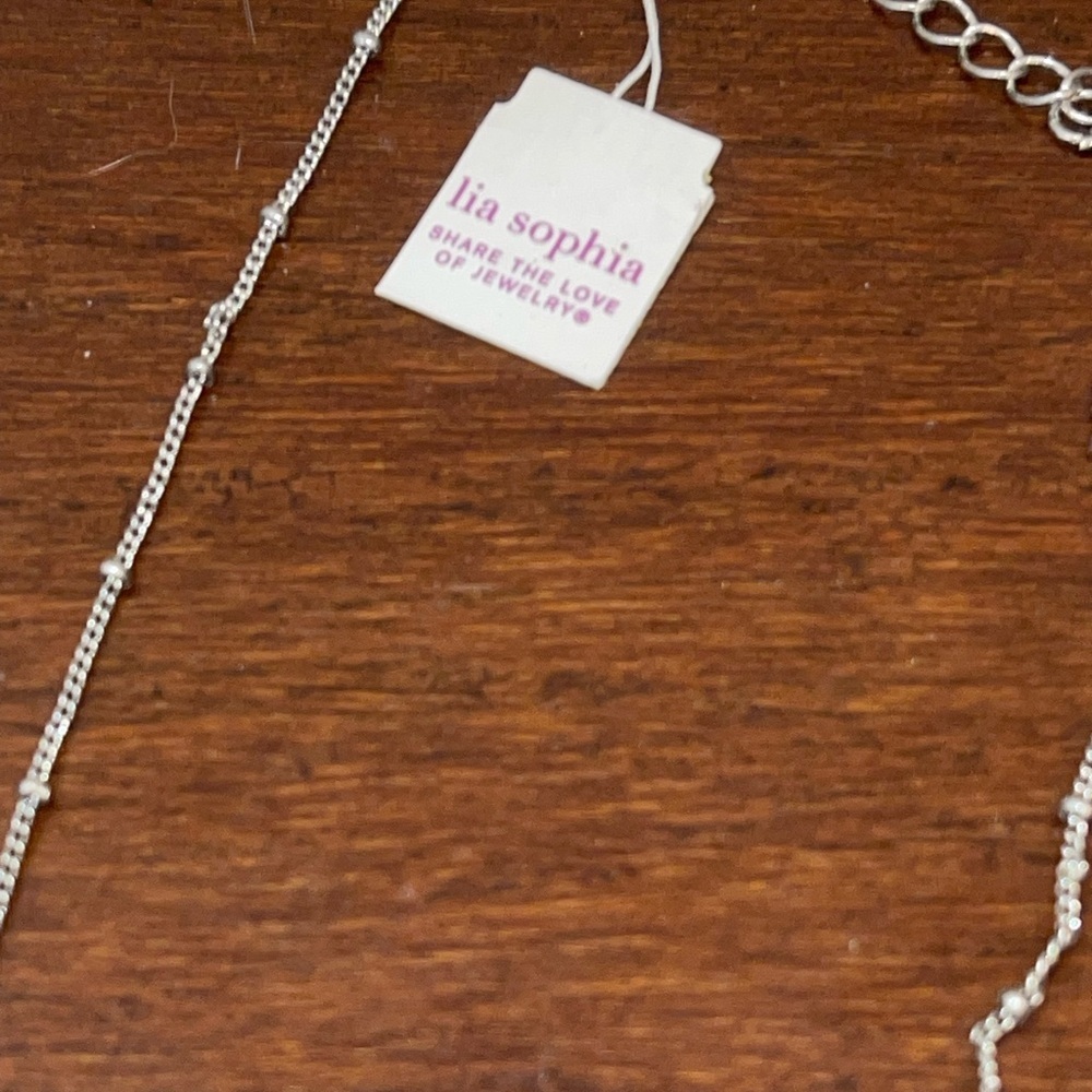 nwt lia sophia Silver and Turquoise Pendant Necklace - Picture 2 of 5